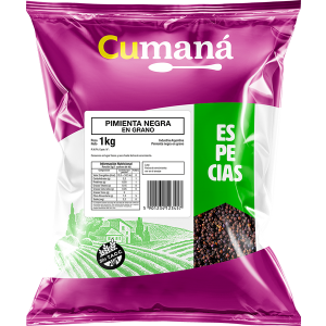 Pimienta Negra Grano Cumana Bolsa x 1 Kg