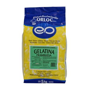 Gelatina de Frambuesa Orloc Bolsa x 5 Kg