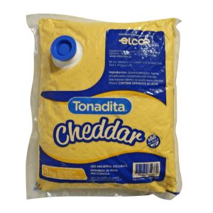 Queso Cheddar Fundido Tonadita Caja (2 Pouch x 3 Kg)