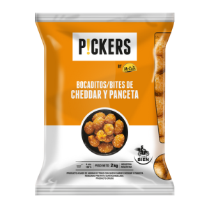 Bocaditos de Cheddar & Panceta Pickers Caja (3 x 2 Kg)