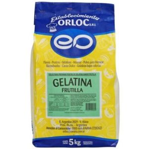 Gelatina de Frutilla Orloc Bolsa x 5 Kg