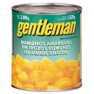 Duraznos en Cubos Gentleman Lata x 3 Kg.