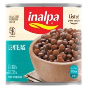 Lentejas Secas Remojadas Inalpa Lata (24x300 Gr)