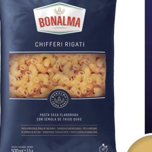 Fideos Chifferi Rigatti (coditos) Bonalma Paquete (12 x 500 Grs)