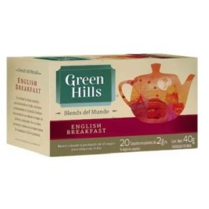 Té English Breakfast Green Hills Saquitos Ensobrados Pack (12 x 20 unid)