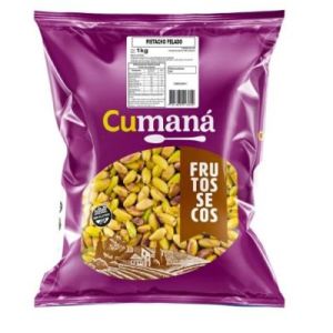 Pistachos Enteros Natural Pelados Cumana Bolsa x 1 Kg