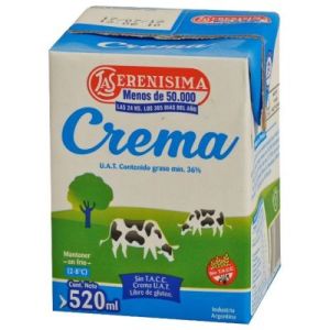 Crema de Leche P/Batir La Serenisima 520 cc.